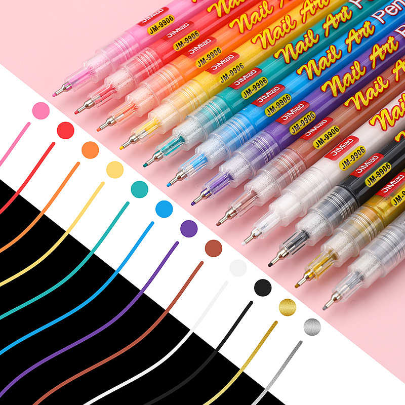 12 Colors Marker Nail Art Pen  - Illustration Marker Set 评论和价格