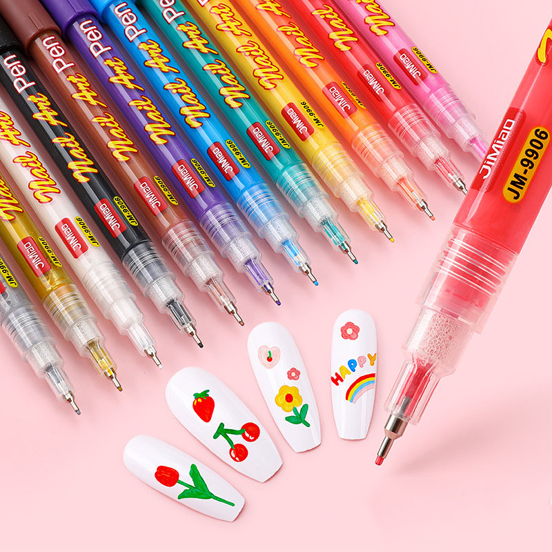 12 Colors Marker Nail Art Pen  - Illustration Marker Set 评论和价格