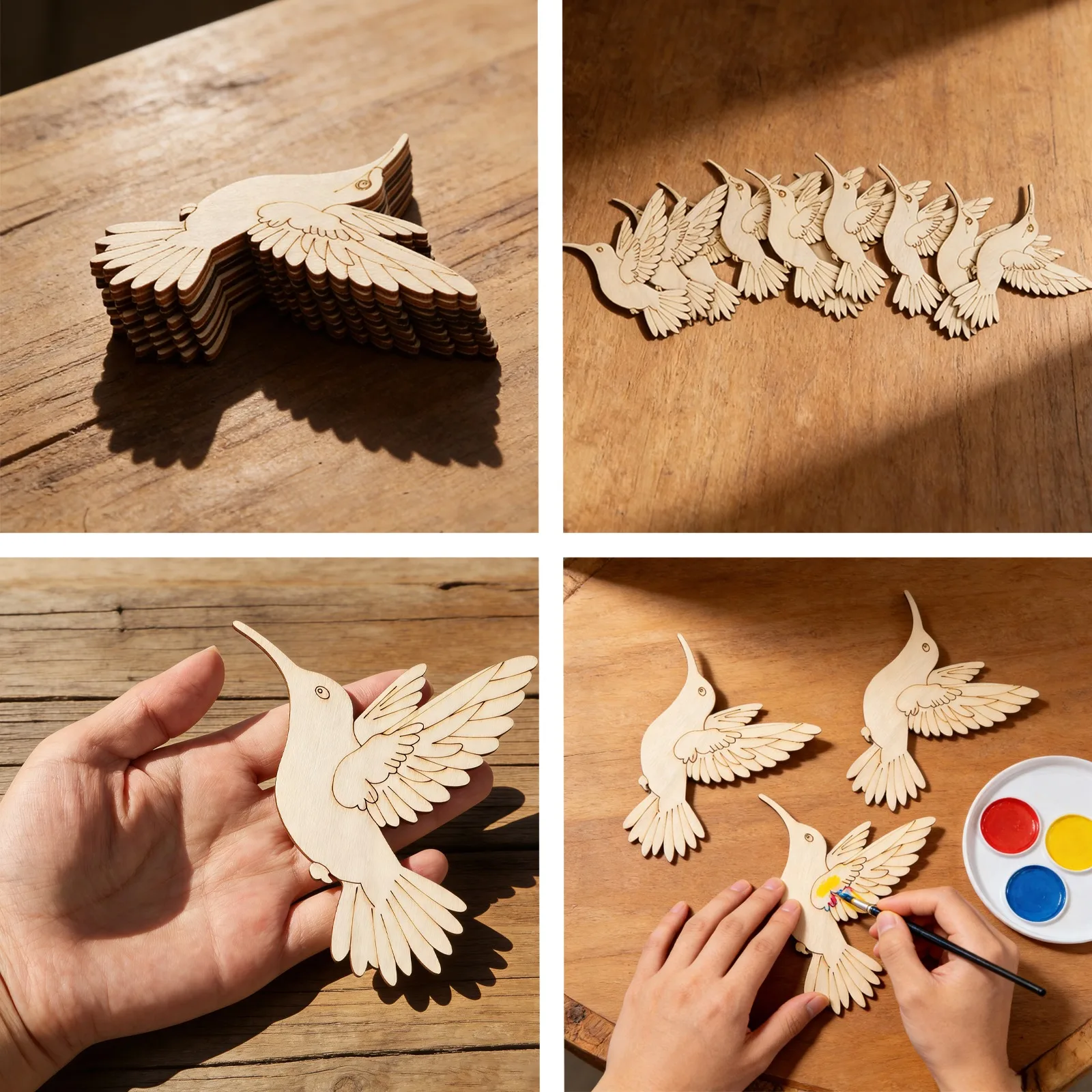 10pcs Unfinished Wood Animal B - Art & Craft Paper Ideas 评论和价格