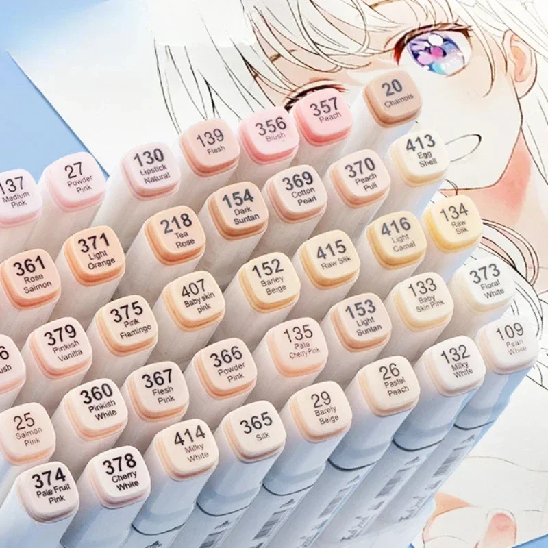 6/12/24/30 Colors Skin Tone Du - Illustration Marker Set 评论和价格