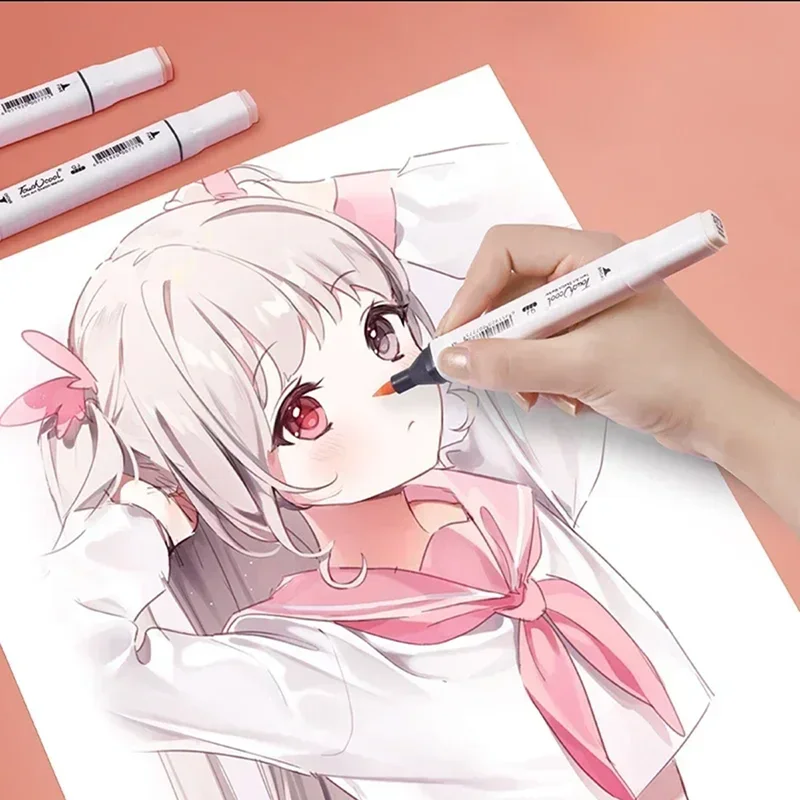6/12/24/30 Colors Skin Tone Du - Illustration Marker Set 评论和价格