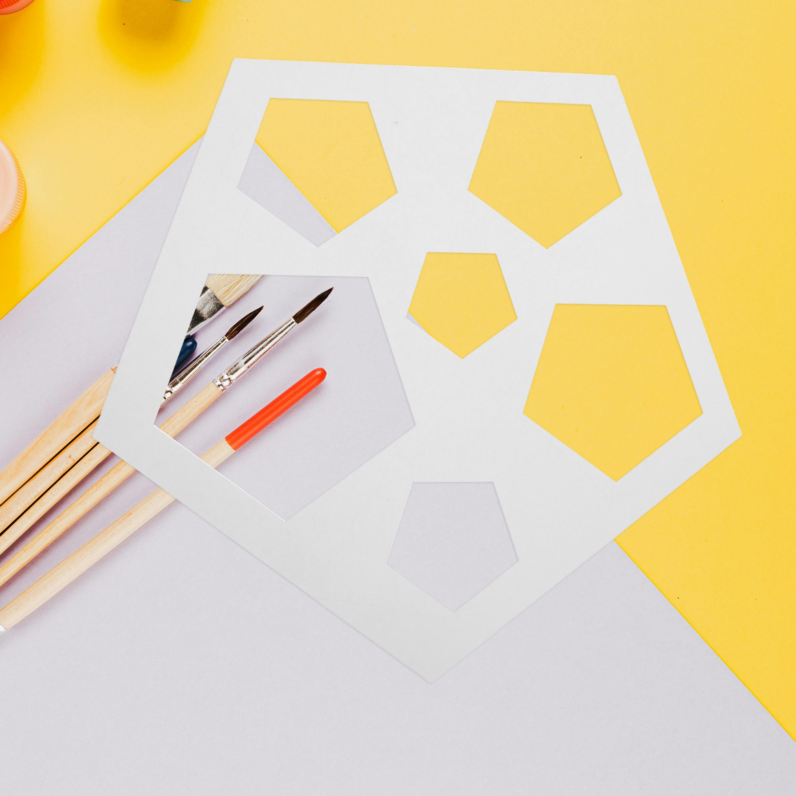 12Pcs Geometric Shape Stencils - Art Craft For Preschoolers 评论和价格