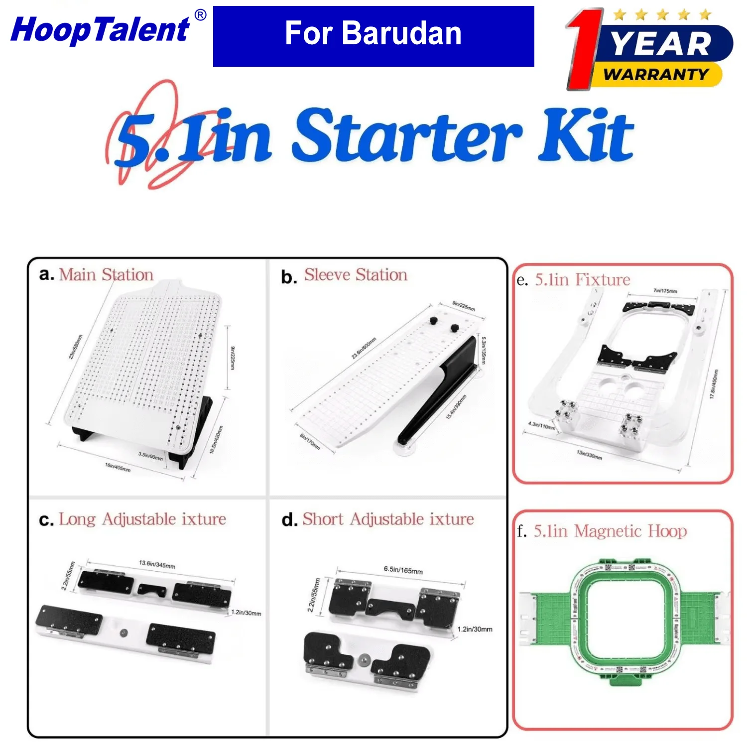 Hooping Station Kit for Baruda - Embroidery Hoop Kit 评论和价格