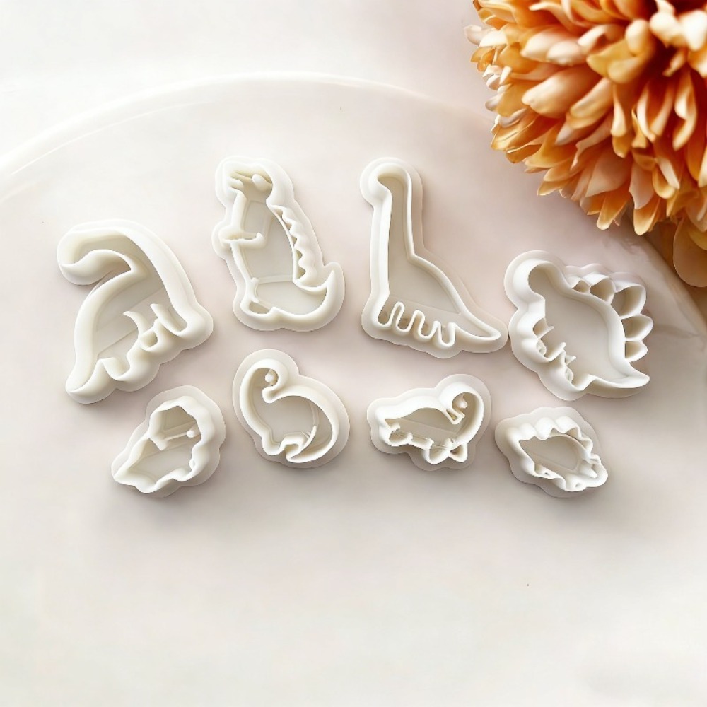 8pcs Cute Dinosaur Clay Cutter - Dinosaur And Craft 评论和价格