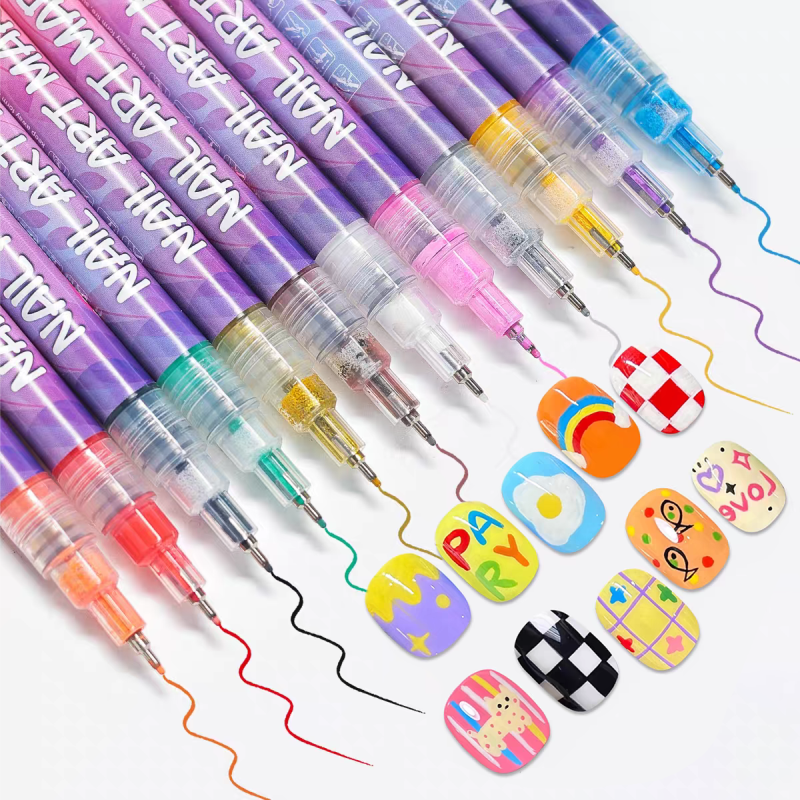 12Pcs/Set Nail Acrylic Graffit - Illustration Marker Set 评论和价格
