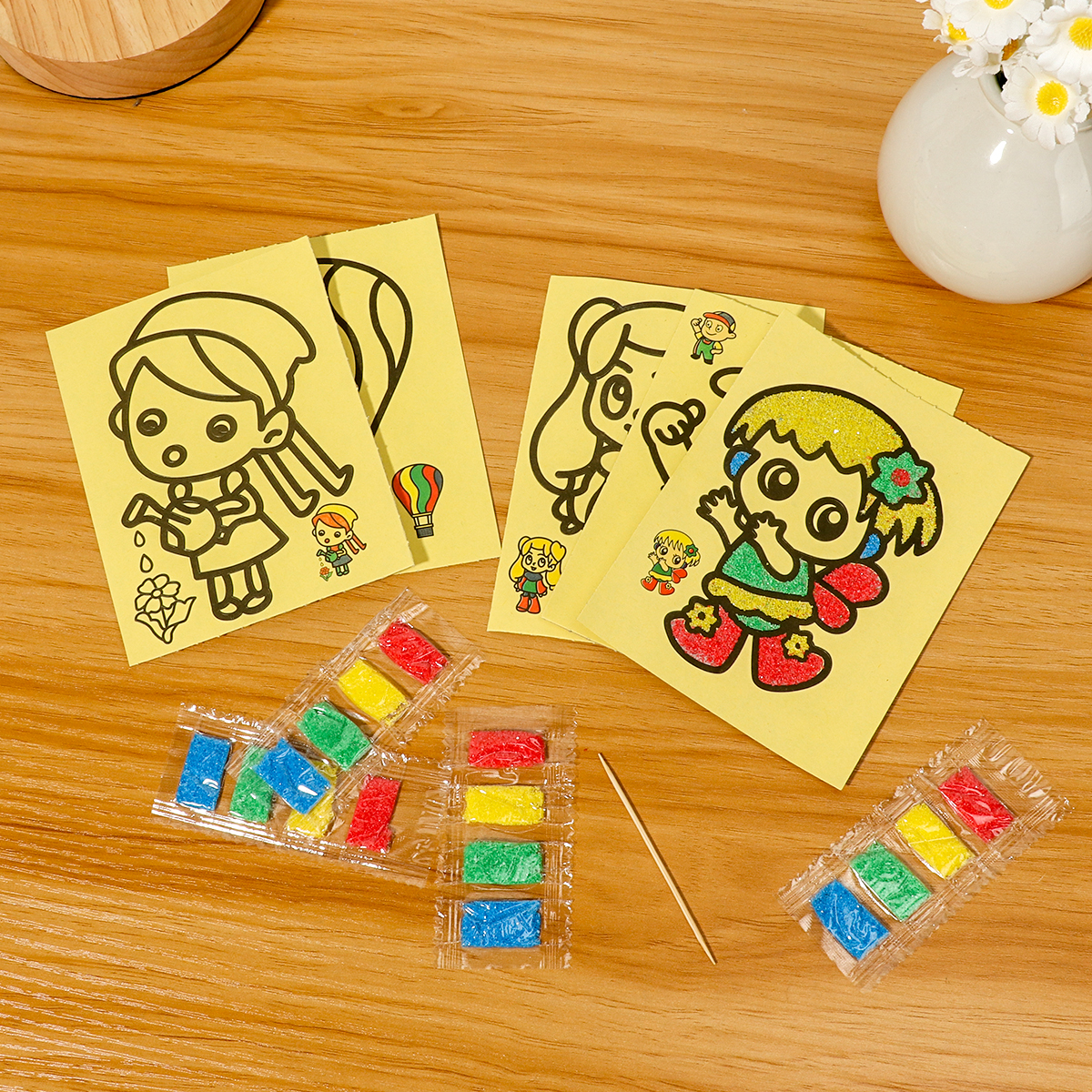 Childrens DIY Sand Art Kit Car - Art Craft For Preschoolers 评论和价格
