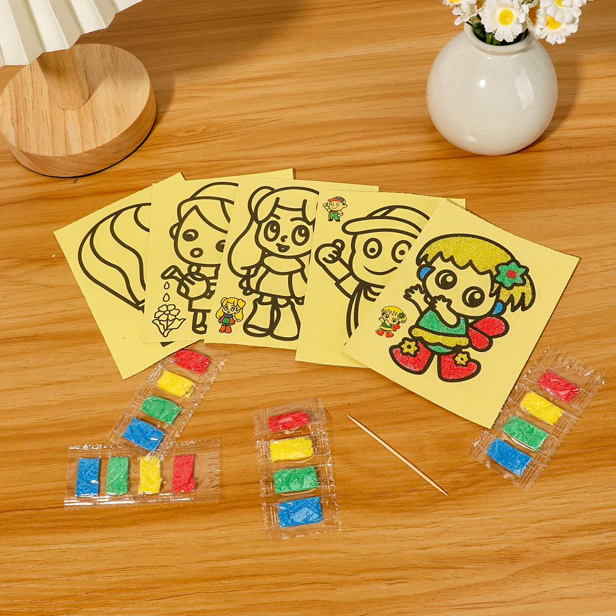 Childrens DIY Sand Art Kit Car - Art Craft For Preschoolers 评论和价格