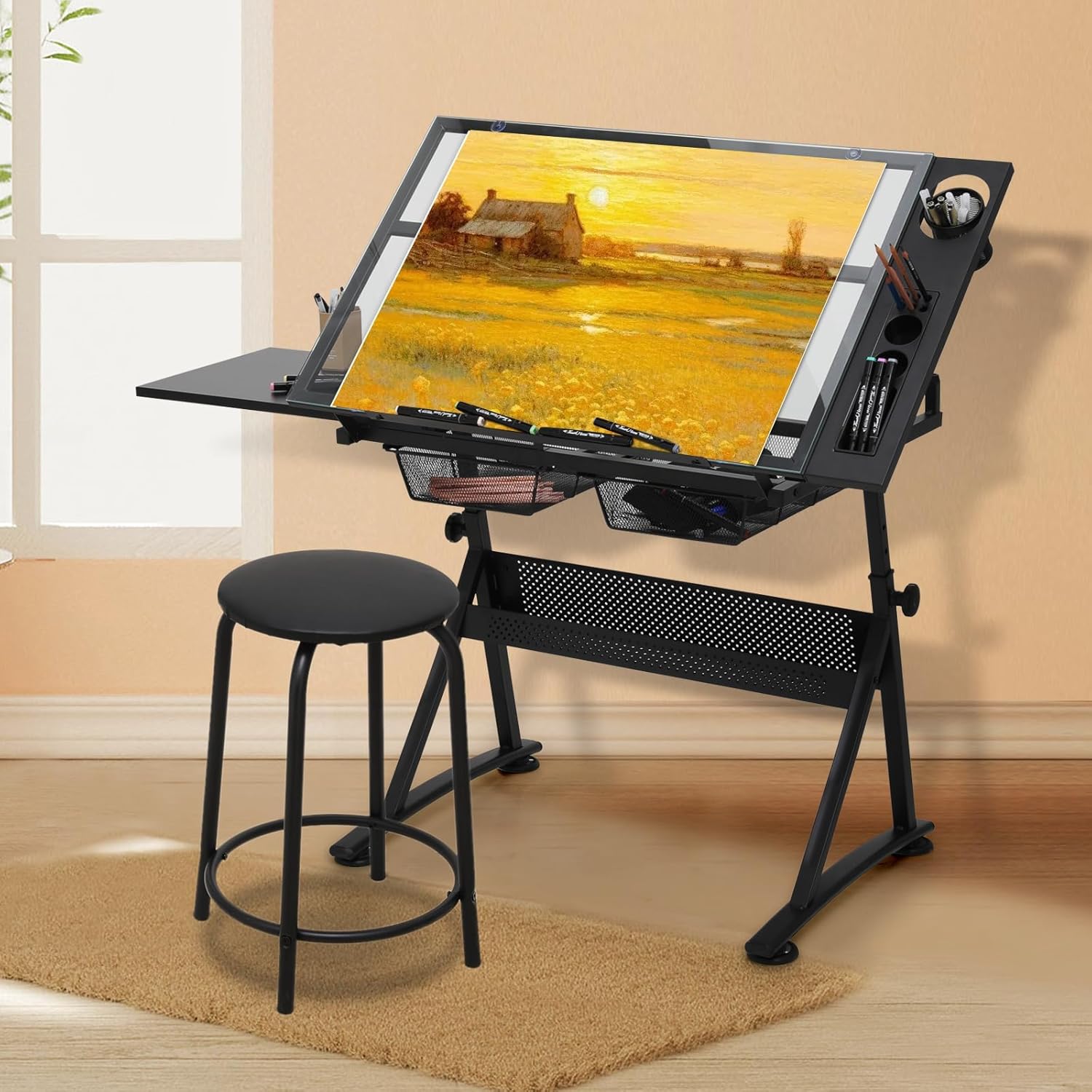 Drafting Table with Height Adj - Art & Craft Paper Ideas 评论和价格
