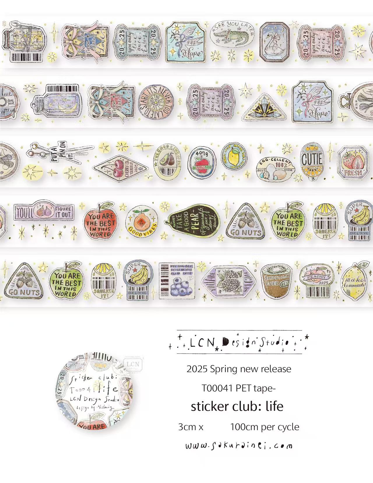 1 Loop LCN Vintage Sticker Clu - Washi Tape Rolls 评论和价格