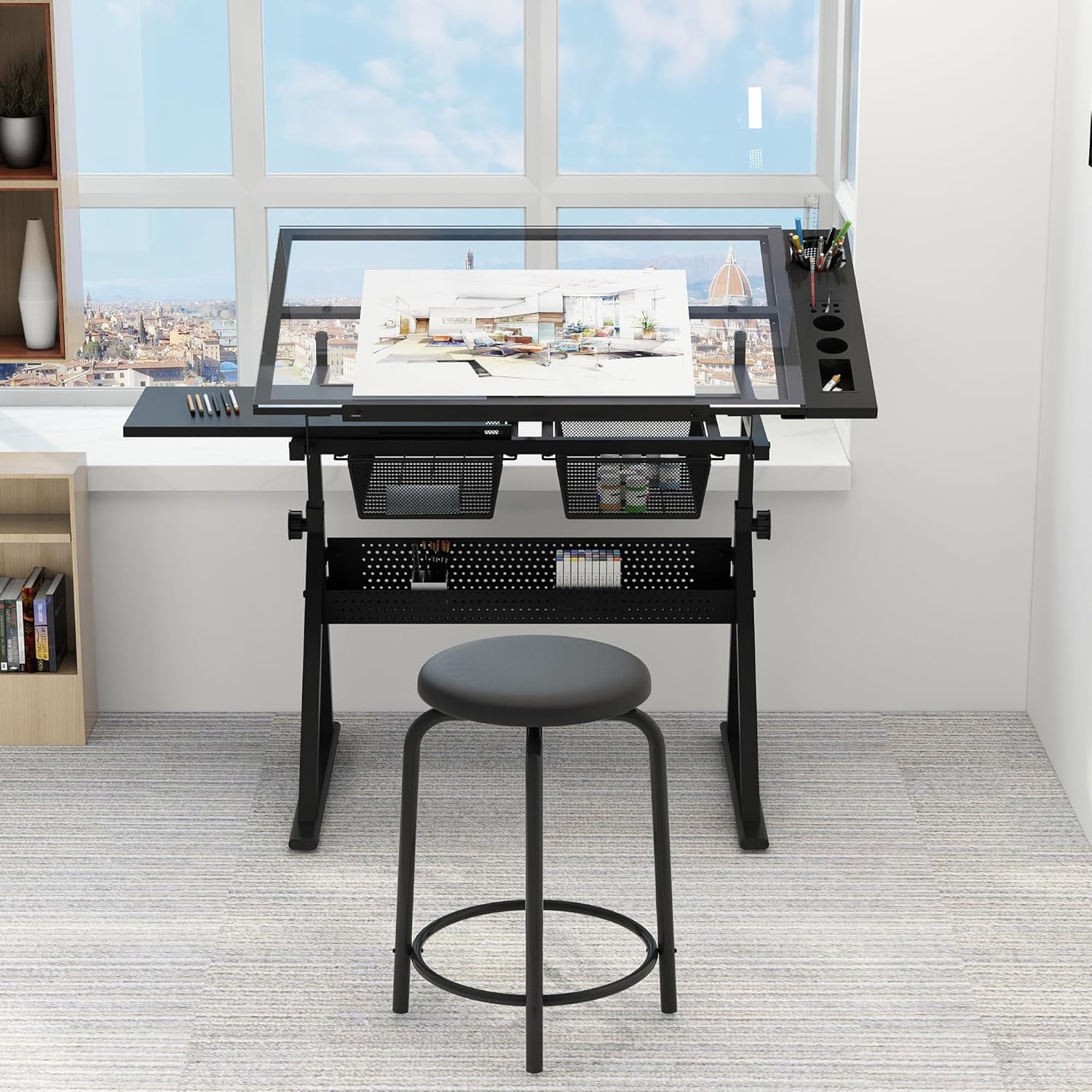 Table w/Stool, Height Adjustab - Art & Craft Paper Ideas 评论和价格