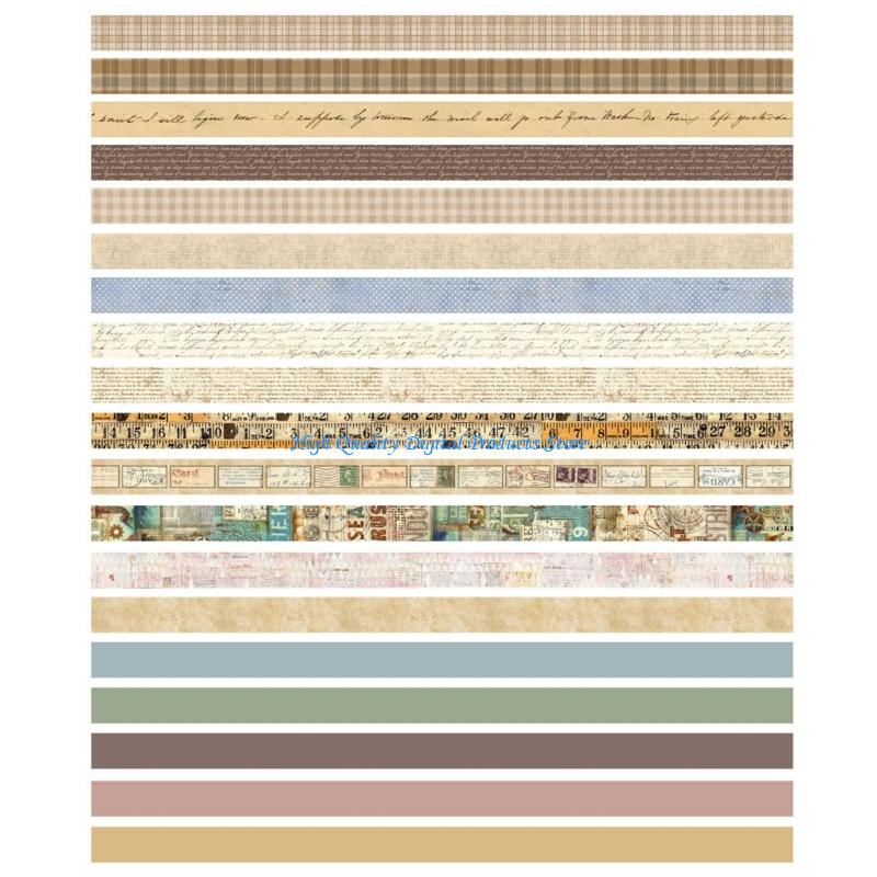 U2JE 20 Roll Paper Tape Retro  - Washi Tape Rolls 评论和价格