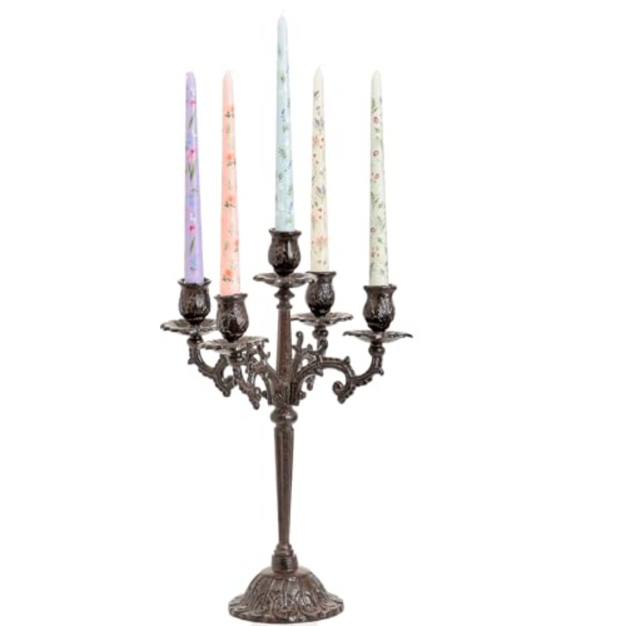 Pretty Floral Taper Candlestic - Art Craft Decoration 评论和价格