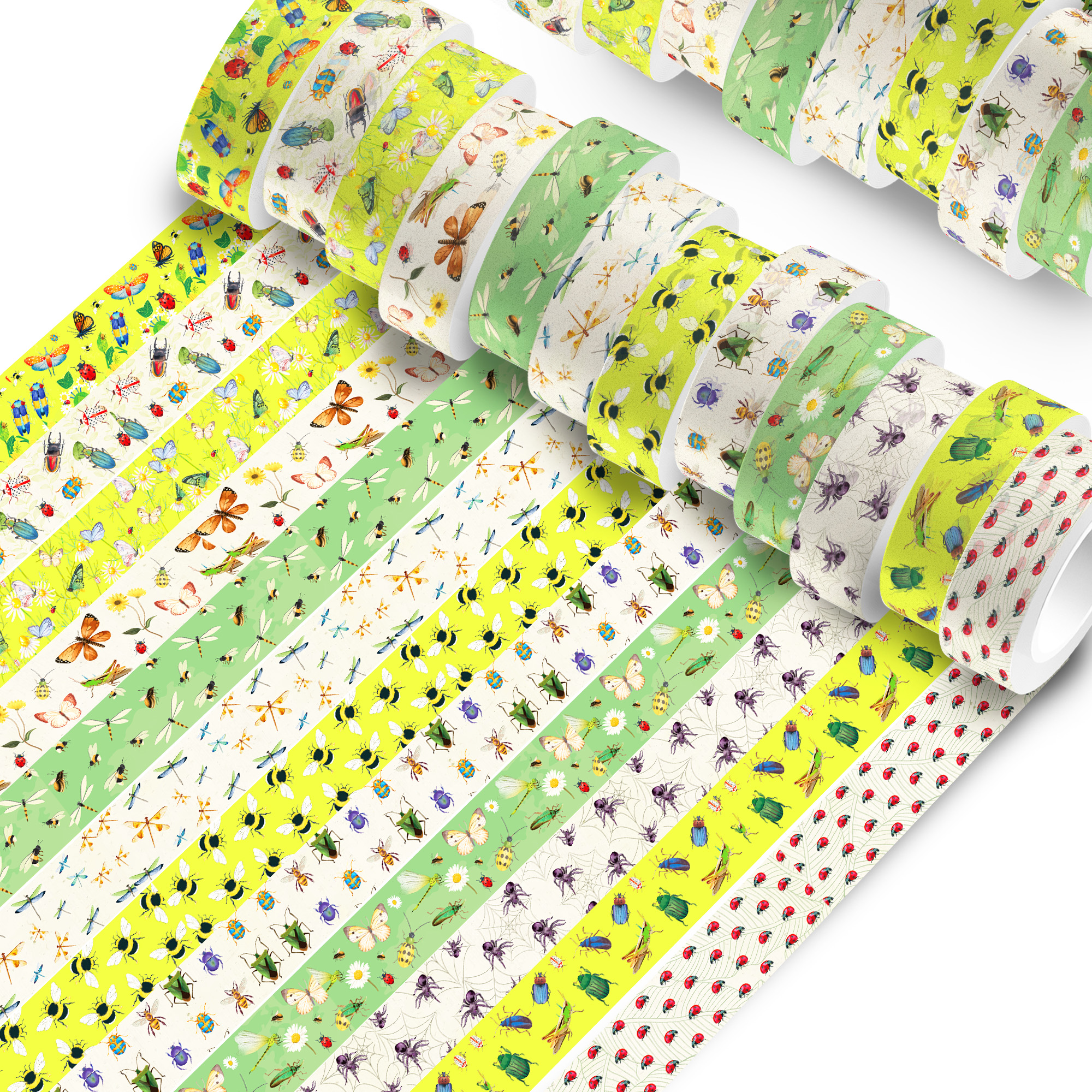 12 Rolls Cartoon Insect Bee Bu - Washi Tape Rolls 评论和价格
