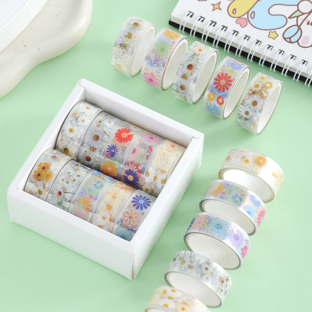 10 Rolls Daisy PET Masking Tap - Art Craft Decoration 评论和价格