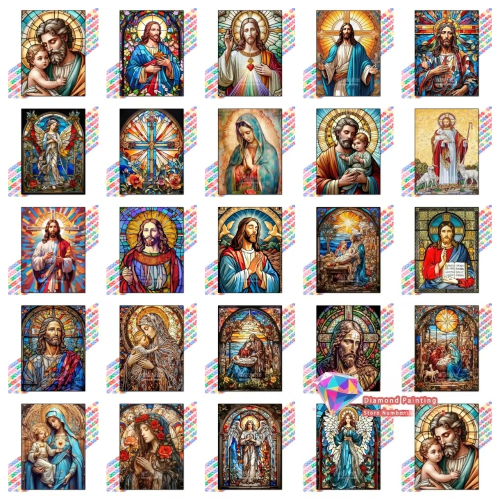 1PC frameless Easter Jesus Squ - Art Craft Easter 评论和价格