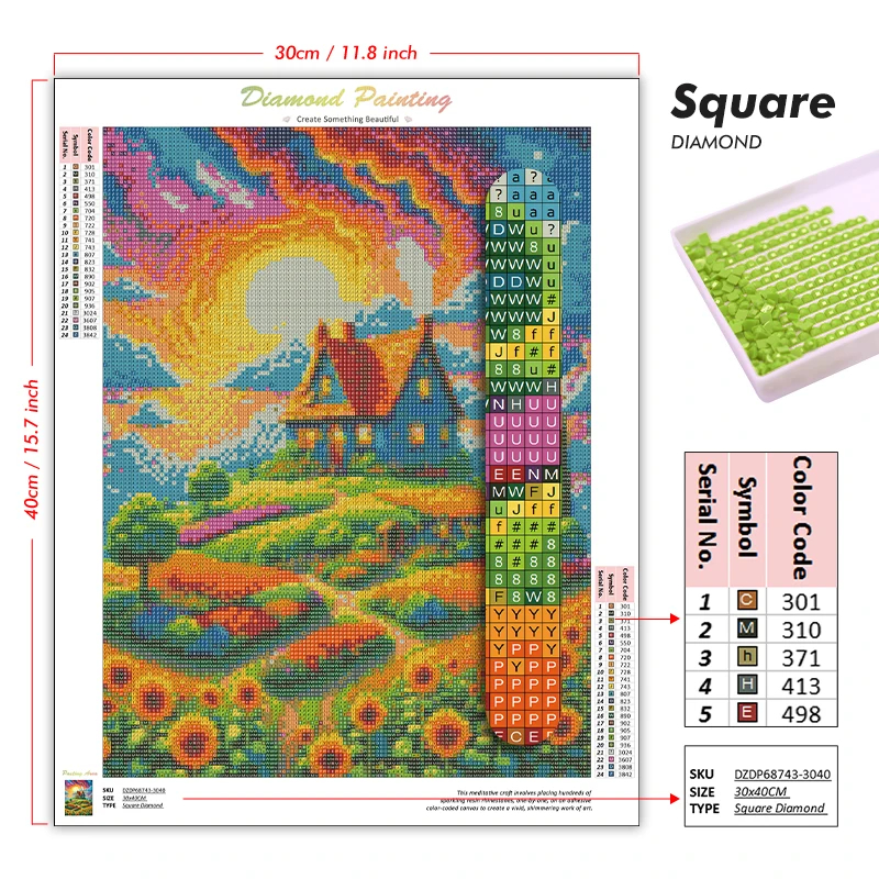 1PC frameless Easter Jesus Squ - Art Craft Easter 评论和价格