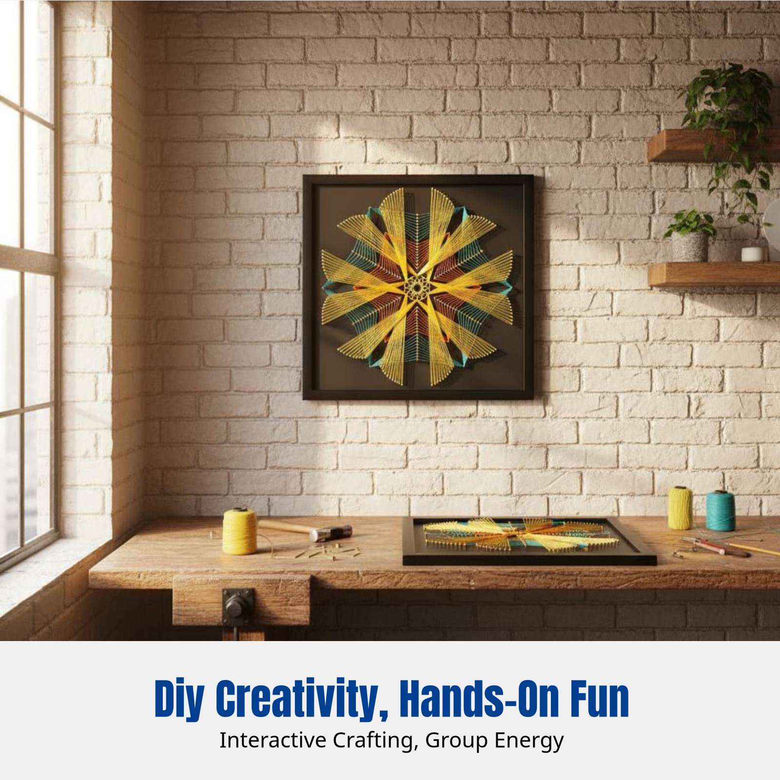Geometric Pattern Nail String  - Art Craft Decoration 评论和价格